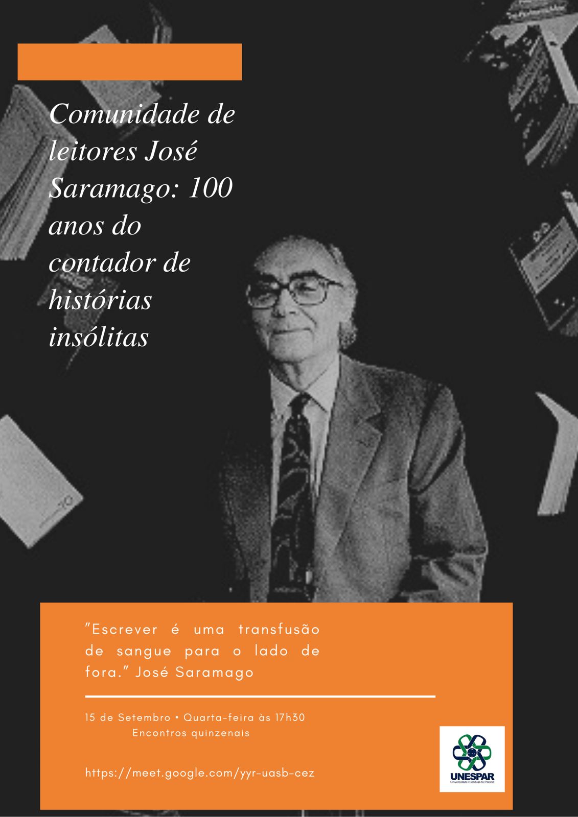 Comunidade de leitores José Saramago: 100 anos do contador de histórias insólitas