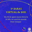 1º Sarau Virtual 2021 da Unespar estreia no dia 06 de agosto