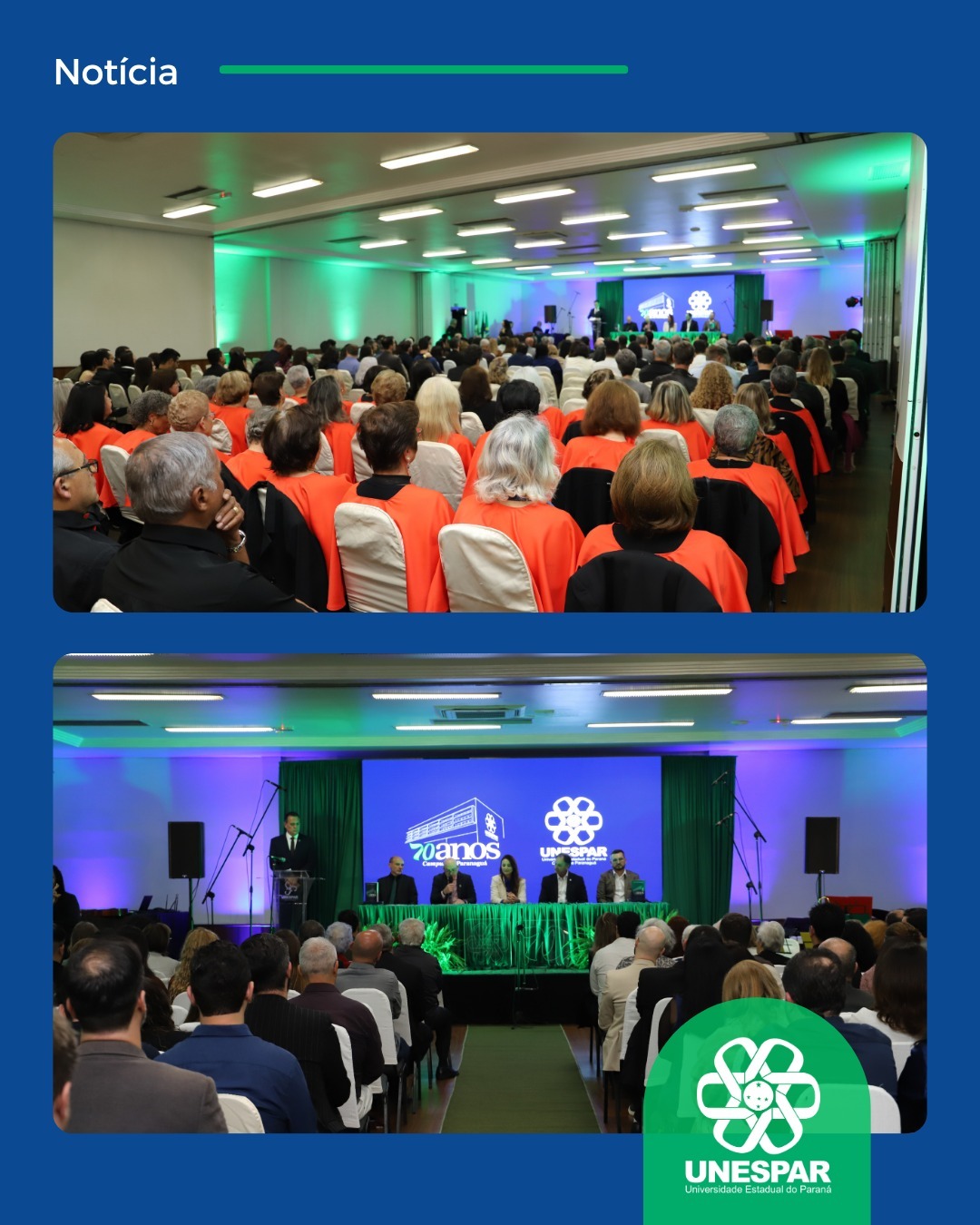 Campus de Paranaguá celebra 70 anos em cerimônia solene 