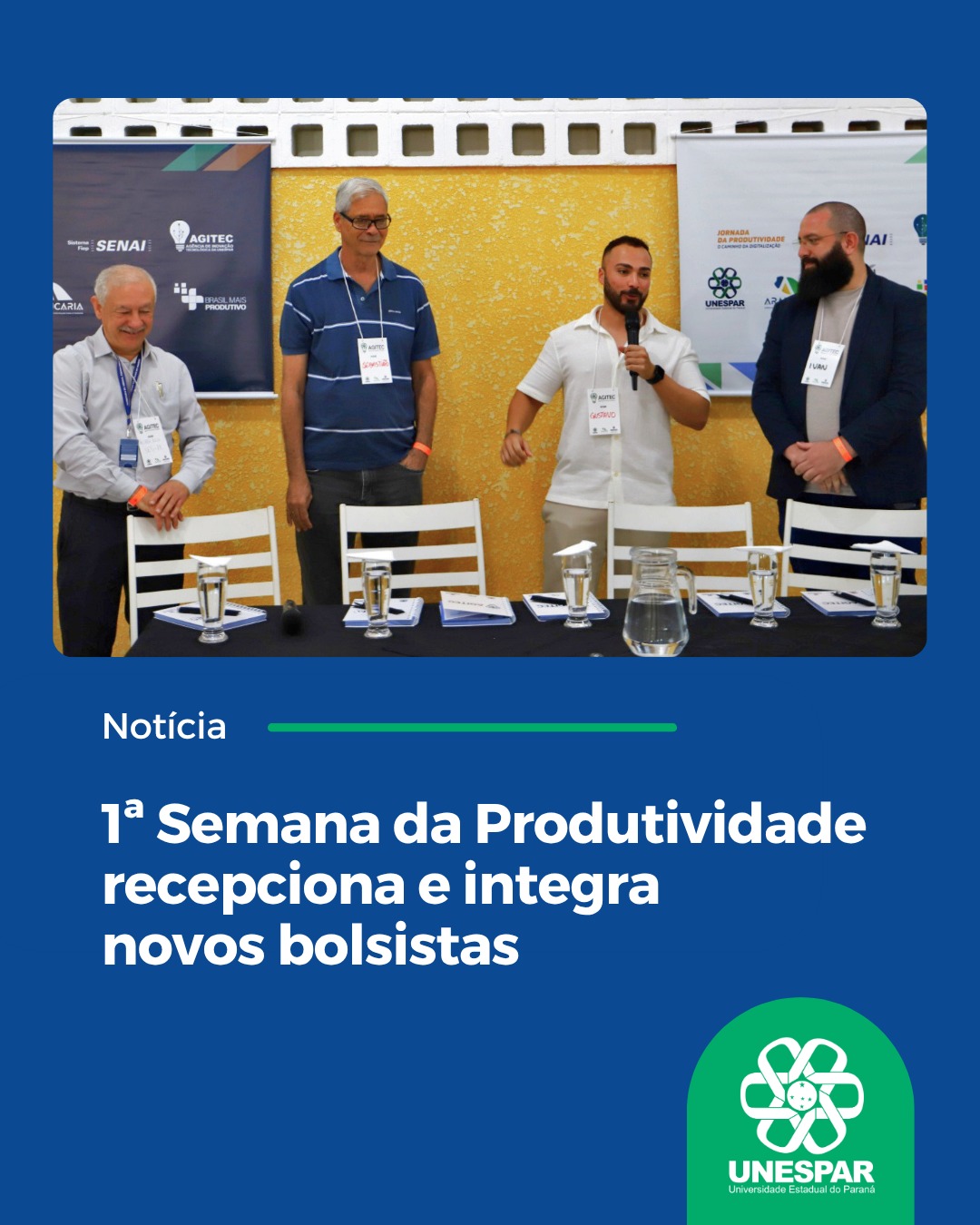 1ª Semana da Produtividade recepciona e integra novos bolsistas
