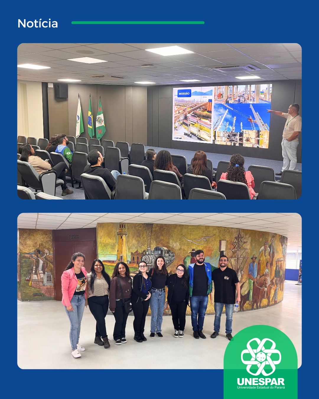 Acadêmicos do curso de Letras Inglês visitam o Porto de Paranaguá