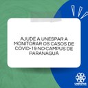 Ajude a UNESPAR a monitorar os casos de COVID-19 no Campus de Paranaguá