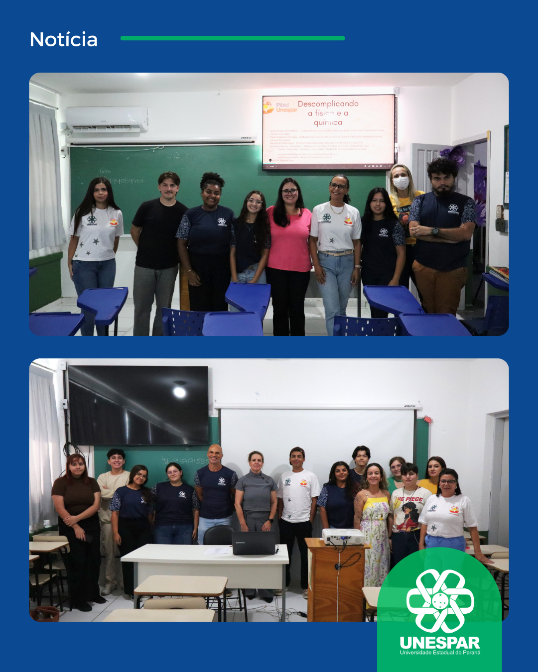 Campus de Paranaguá recebe atividades presenciais do V Encontro do Pibid na Unespar