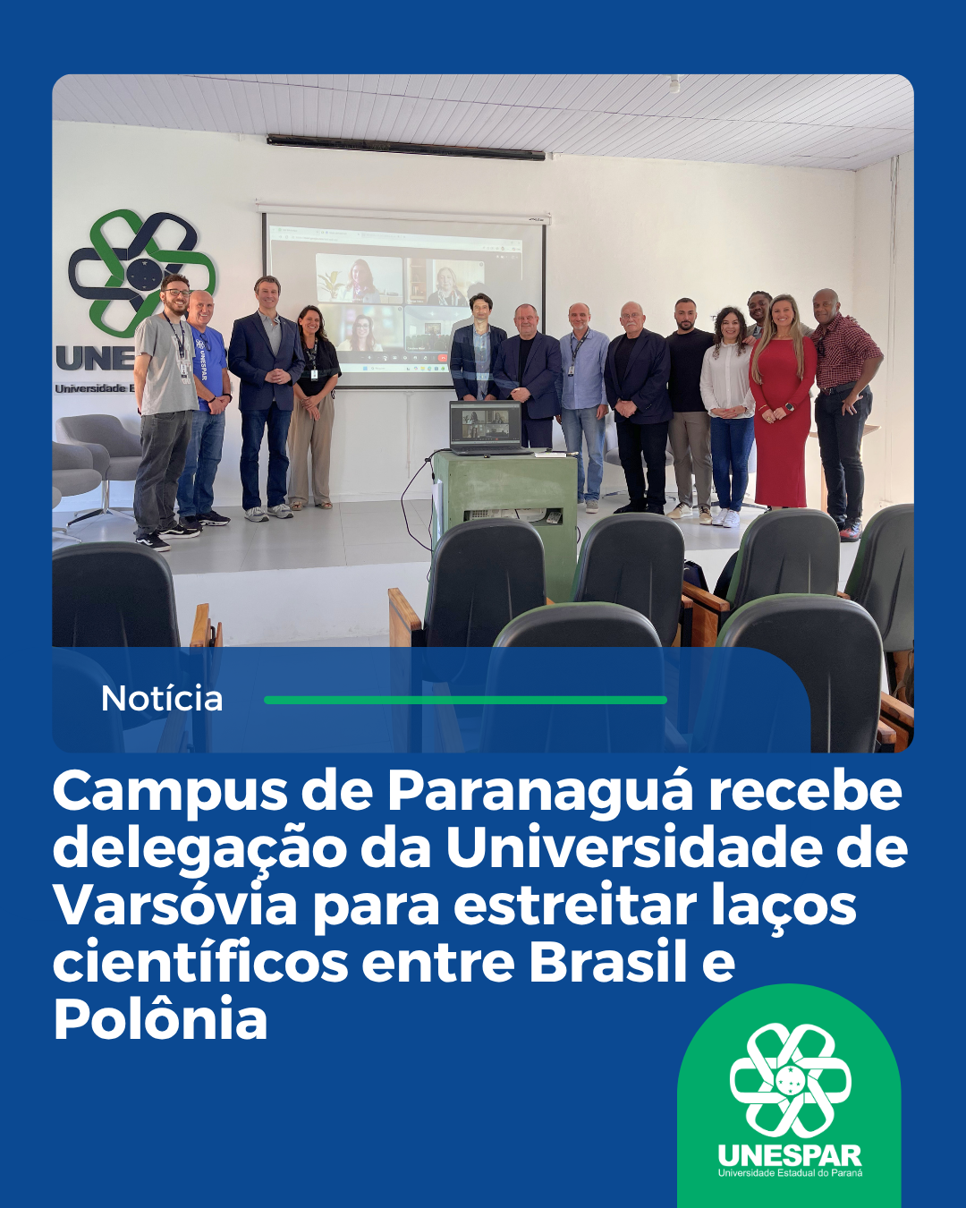 Campus de Paranaguá recebe delegação da Universidade de Varsóvia para estreitar laços científicos entre Brasil e Polônia