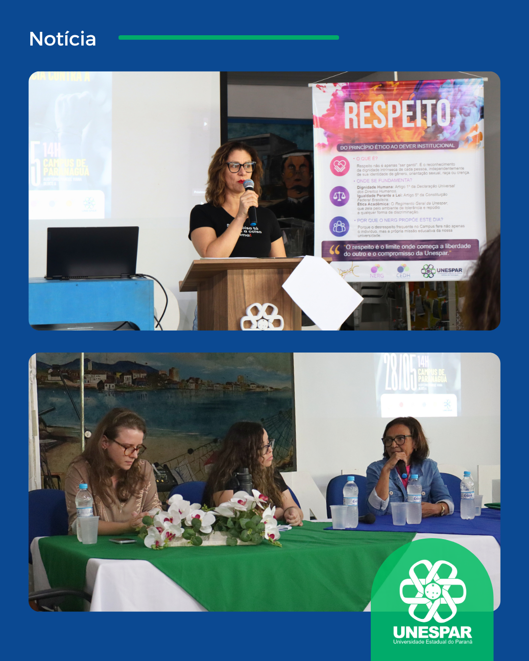 Campus de Paranaguá sedia evento sobre Direitos Humanos e ações de enfrentamento à violência contra a mulher