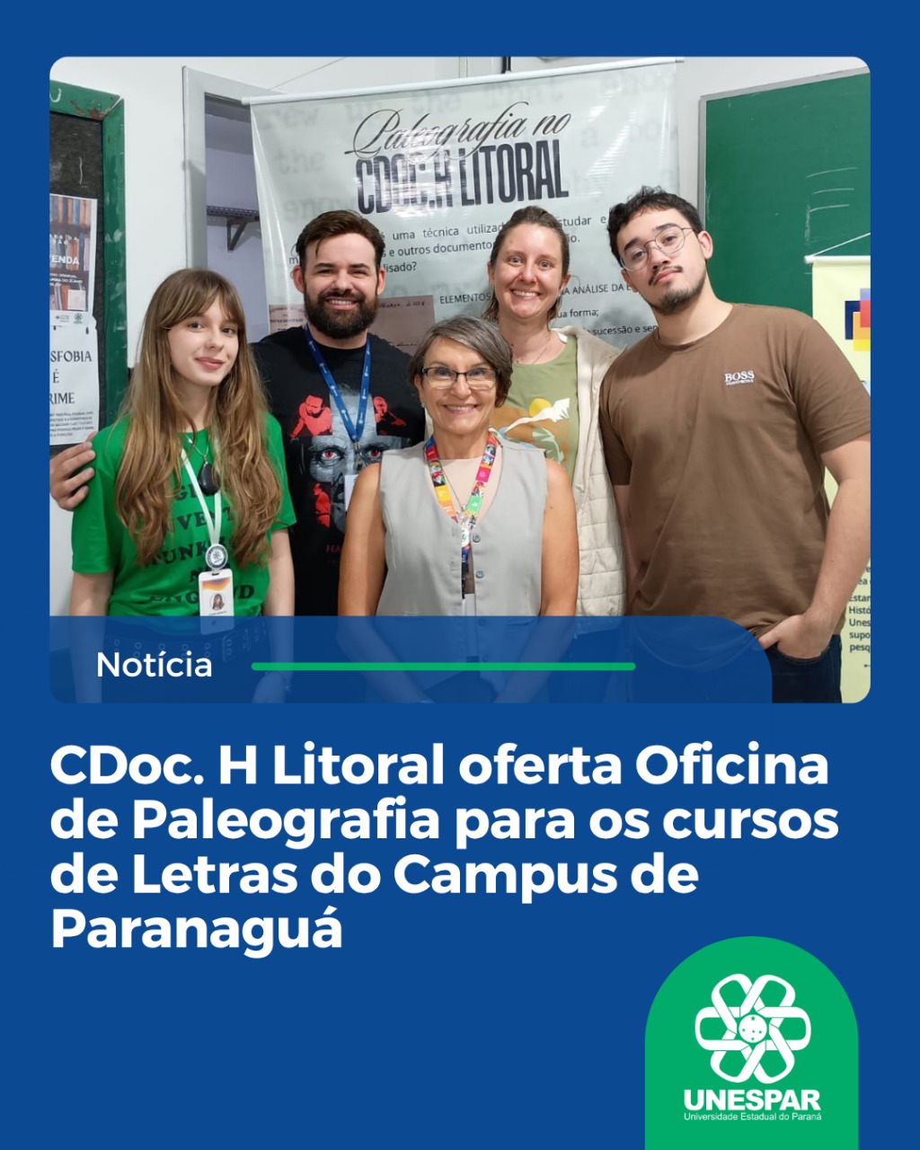 CDoc. H Litoral oferta Oficina de Paleografia para os cursos de Letras do Campus de Paranaguá