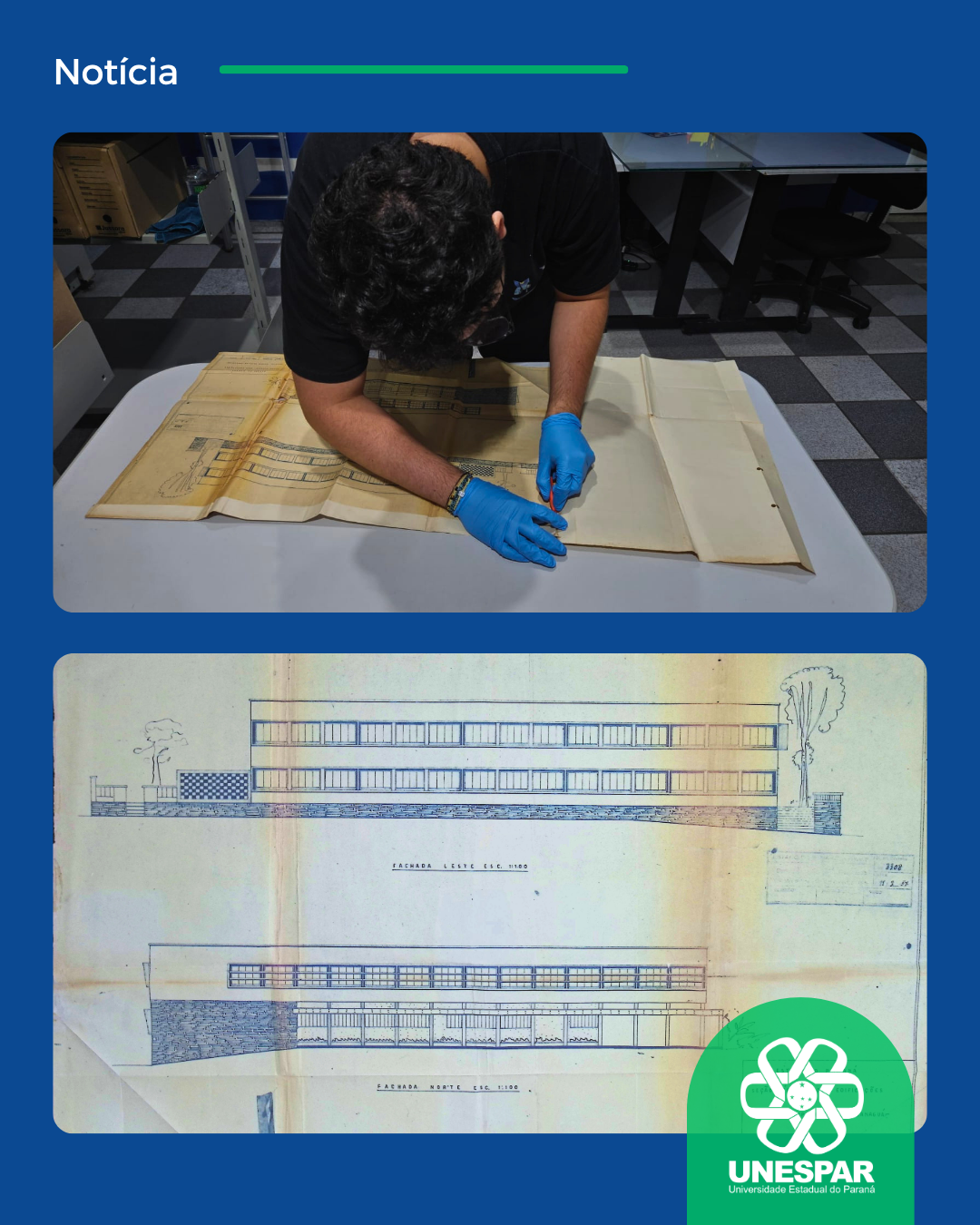 CDoc H Litoral preserva a memória institucional com a restauração da planta arquitetônica original do Campus de Paranaguá