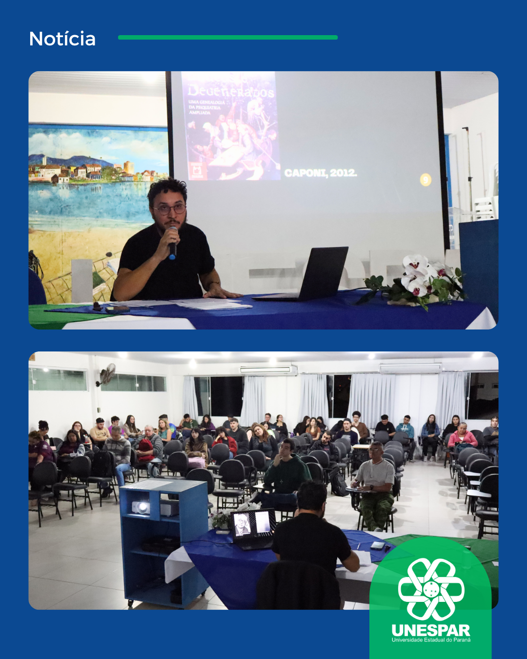 Ciclo de Palestras de História promove reflexão sobre a normatização e o sofrimento mental