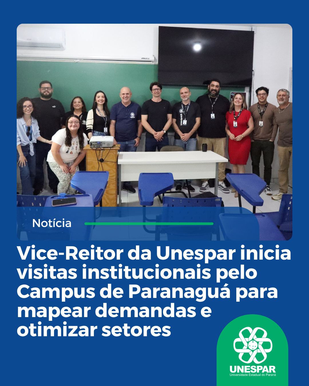 Vice-Reitor da Unespar inicia visitas institucionais pelo Campus de Paranaguá para mapear demandas e otimizar setores