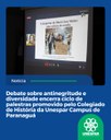 Debate sobre antinegritude e diversidade encerra ciclo de palestras promovido pelo Colegiado de História da Unespar Campus de Paranaguá