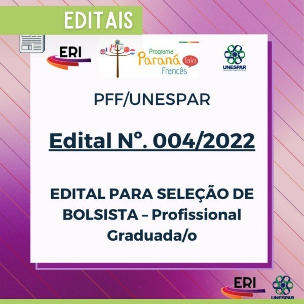 ERI abre processo seletivo para bolsista graduado(a) atuar no Paraná Fala Francês.jpeg