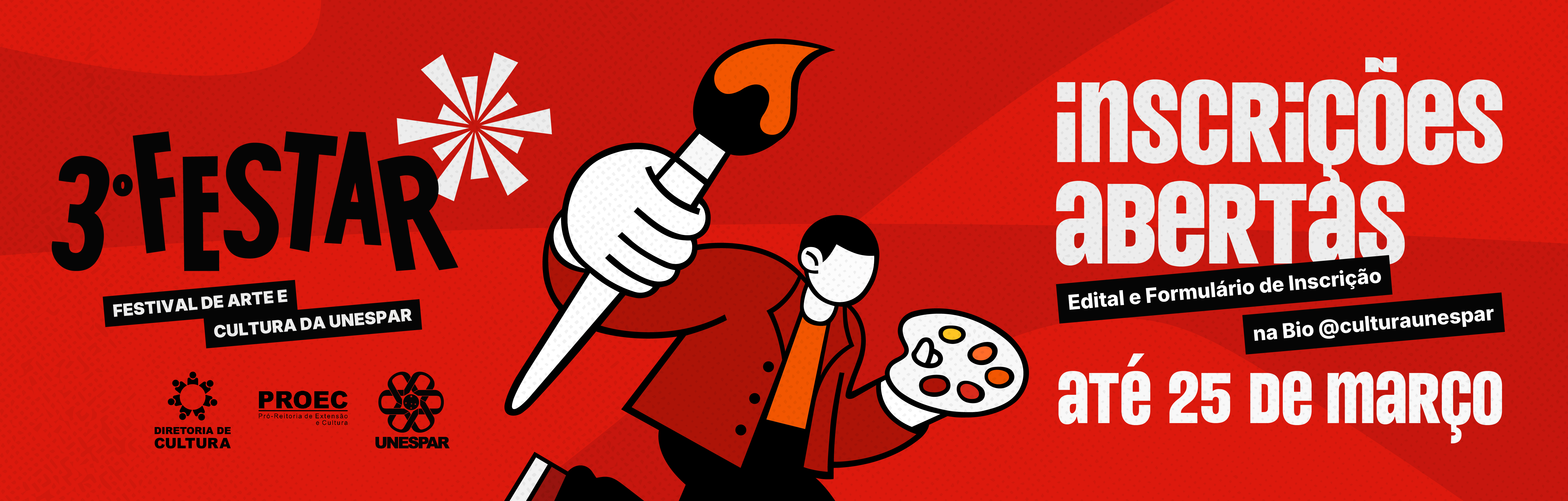 Inscrições abertas para o 3º FESTAR – Festival de Arte e Cultura da Unespar