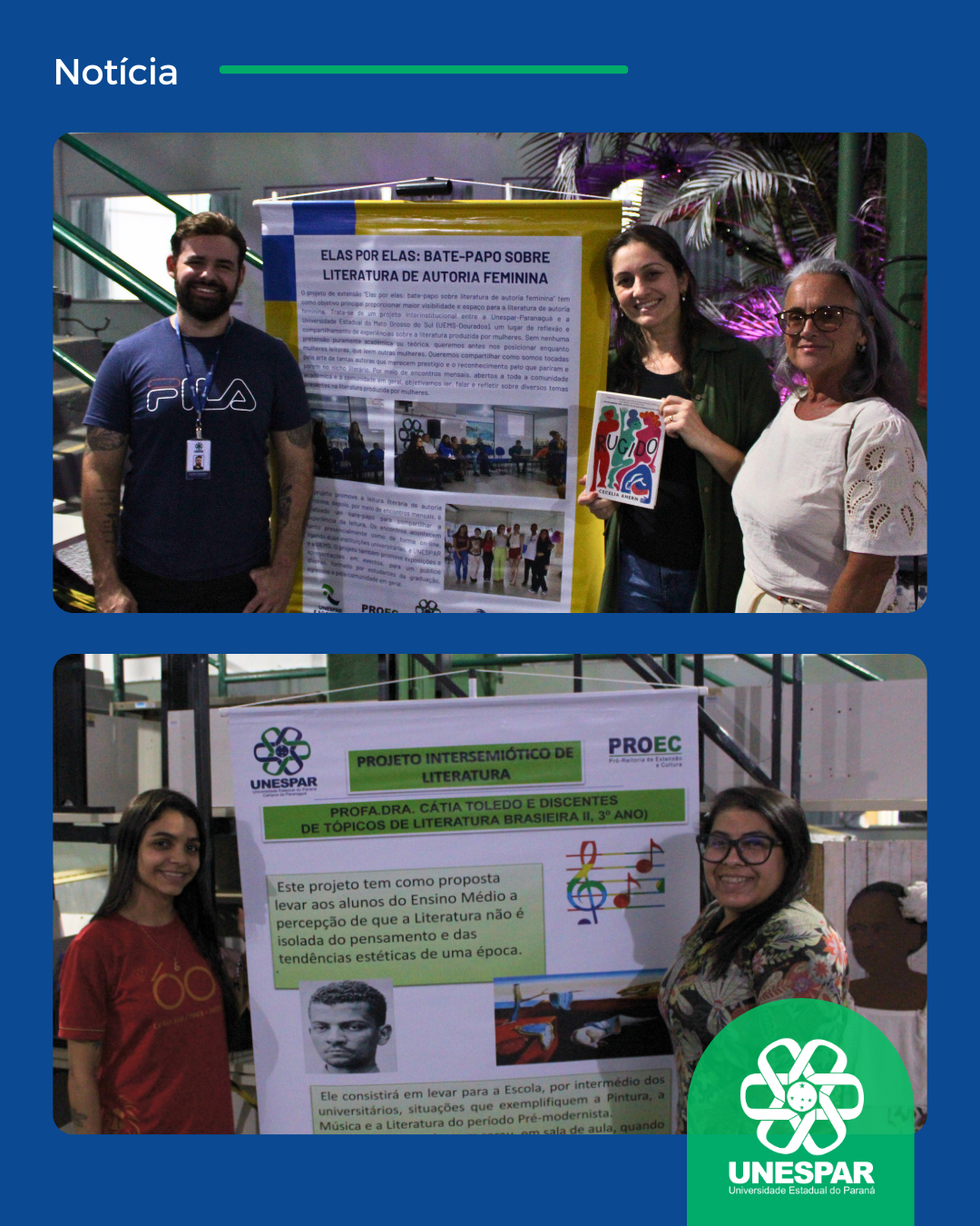 Letras Português apresenta exposição de projetos acadêmicos na III Mostra de Extensão