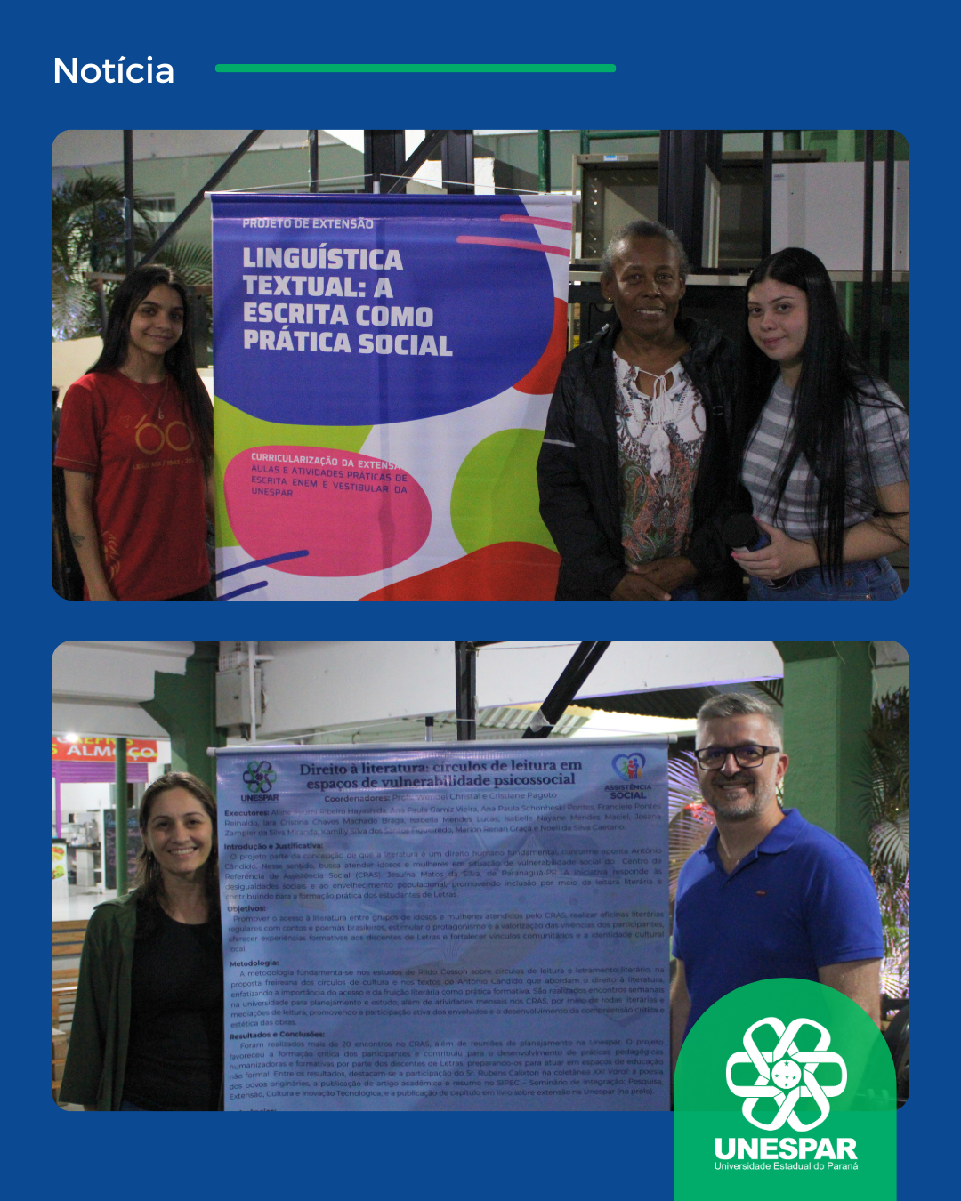 Letras Português apresenta exposição de projetos acadêmicos na III Mostra de Extensão