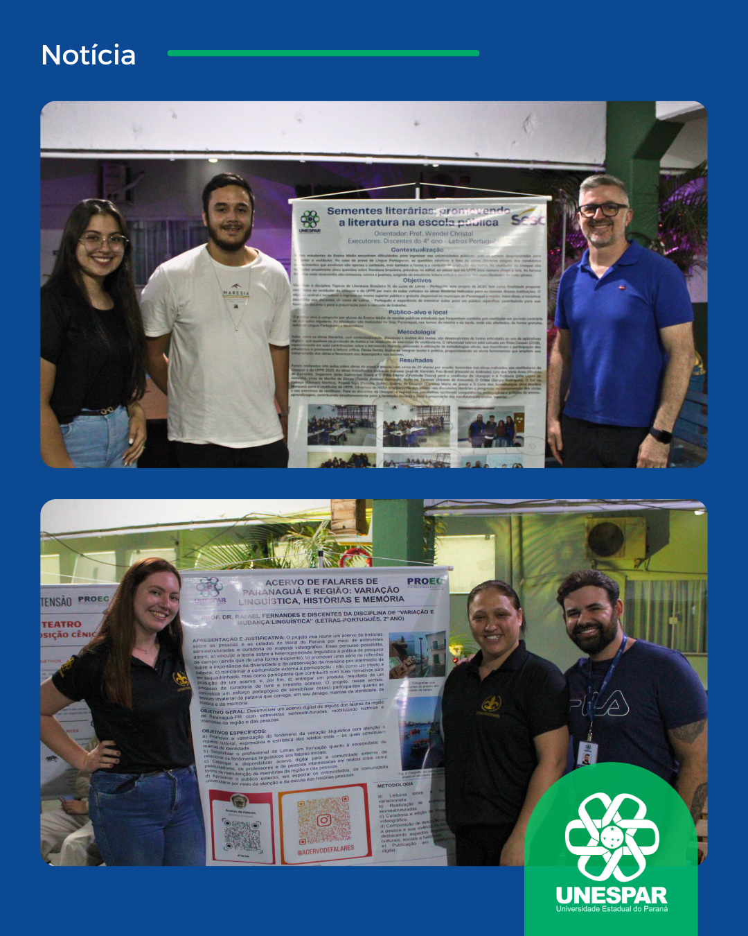 Letras Português apresenta exposição de projetos acadêmicos na III Mostra de Extensão