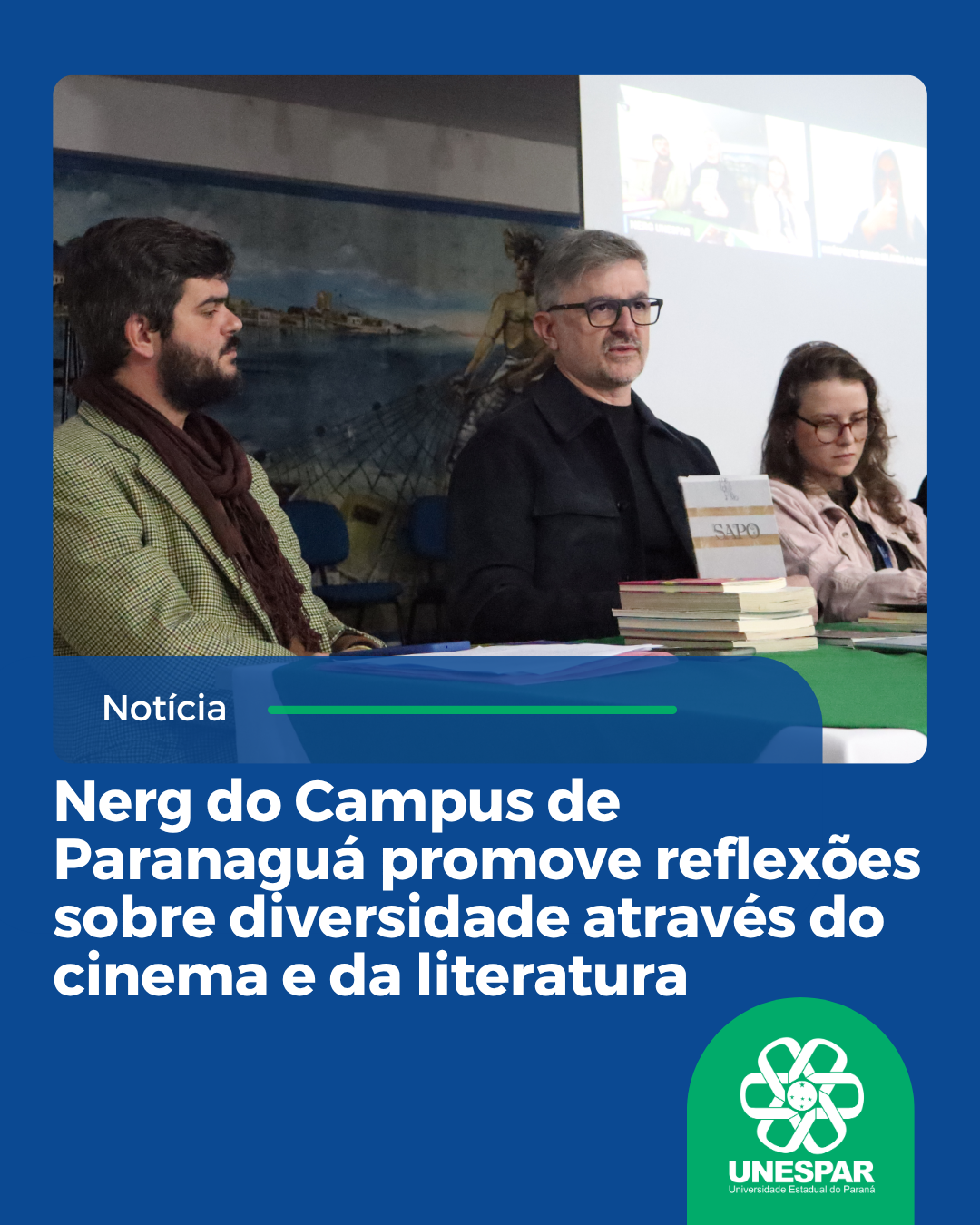Nerg do Campus de Paranaguá promove reflexões sobre diversidade através do cinema e da literatura