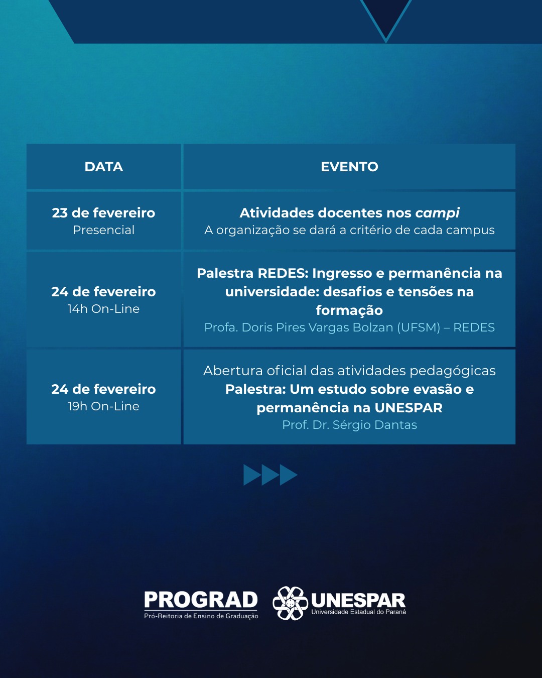 Semana de Planejamento Docente inicia nesta segunda-feira