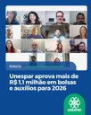 Unespar aprova mais de R$ 1,1 milhão em bolsas e auxílios para 2026