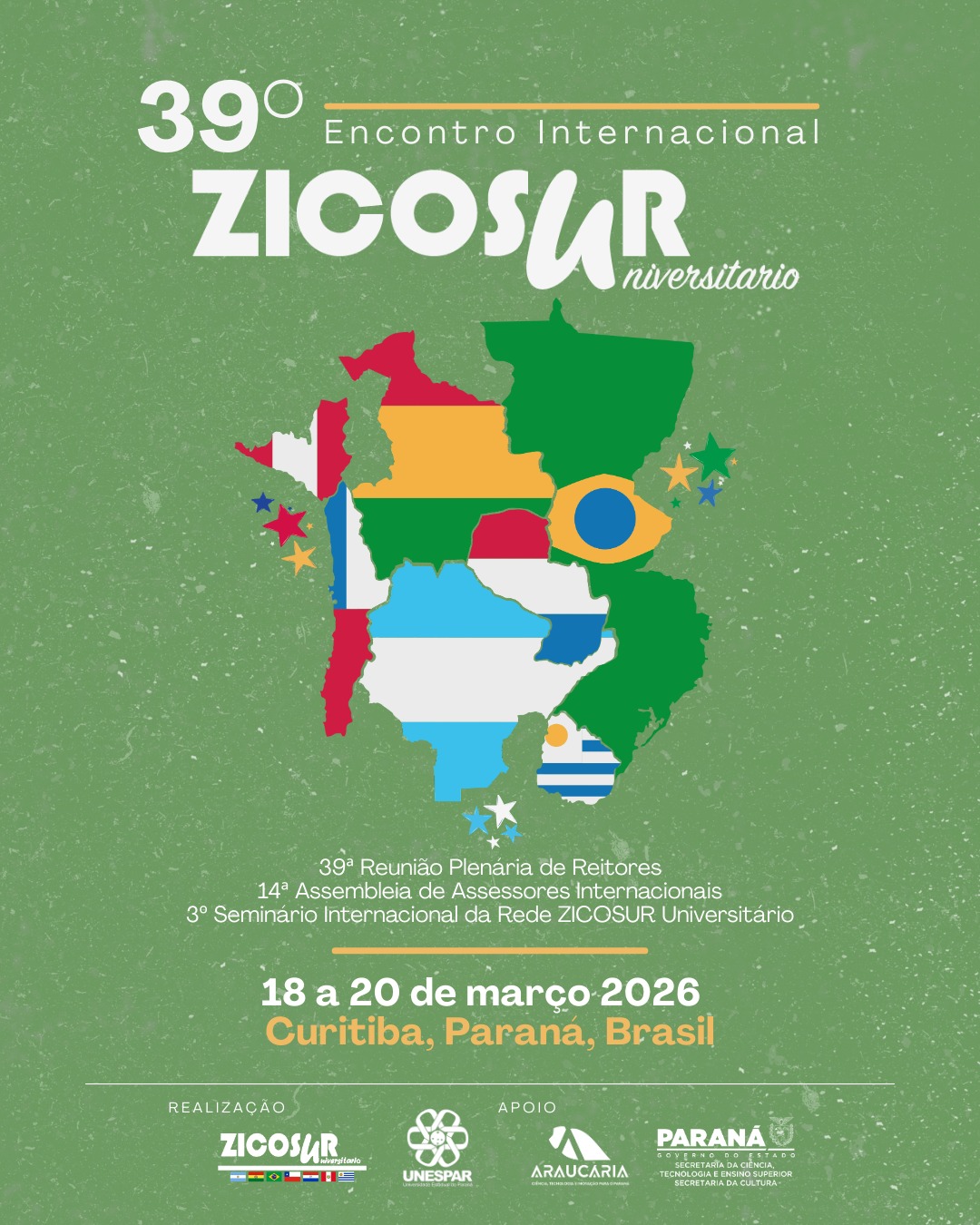Unespar sedia 39º Encuentro Internacional de la Red Zicosur Universitario