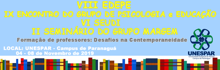 Banner EDEPE, SEUDI e Grupo de Psicologia e Educação